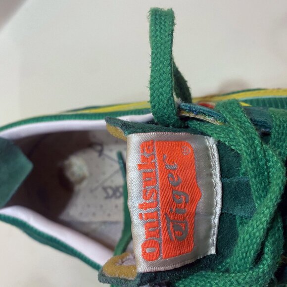 COPY - ONITSUKA TIGER OASICS Vintage Retro Green Yellow Men's Sneakers SIZE 9.5 - Picture 4 of 5
